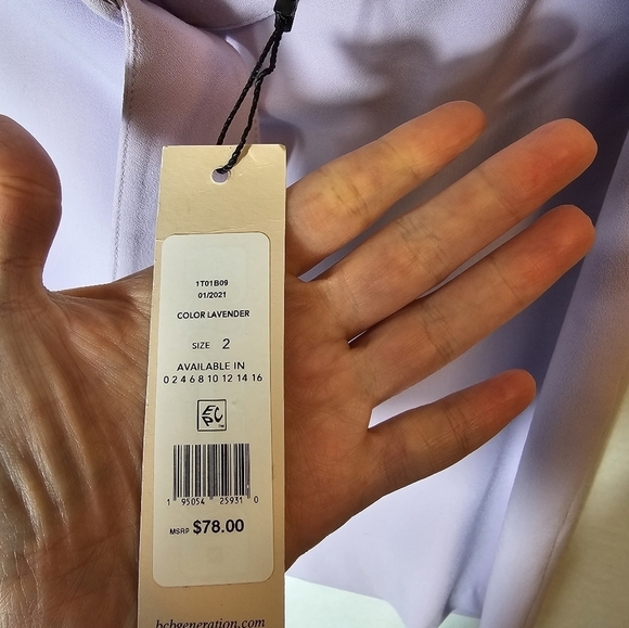 BCBGeneration Lavender Belted Skirt Women's Size 2 NWT - Picture 4 of 12